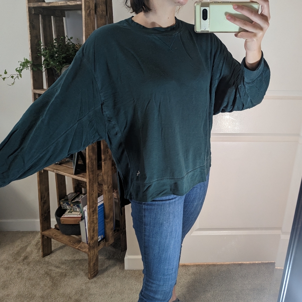 Green oversized sweater